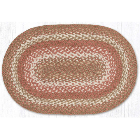 Braided Oval Rug Taupe/Ivory/Peach C-914
20 x 30