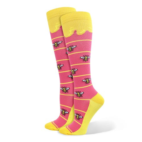 Women's Honey Bee Fashion Compression Sock 92002