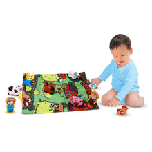 take along farm play mat in use