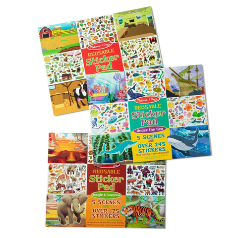 Bundle of 3 Reusable Sticker Pads from Melissa & Doug
