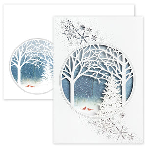 Cardinals & Trees Laser Cut Christmas Boxed Cards 936700