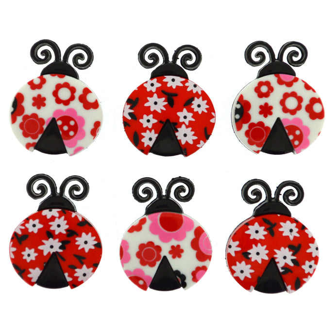 BUTTONS LADYBUG LOVE