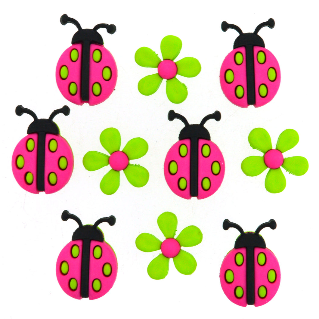 Ladybug buttons.