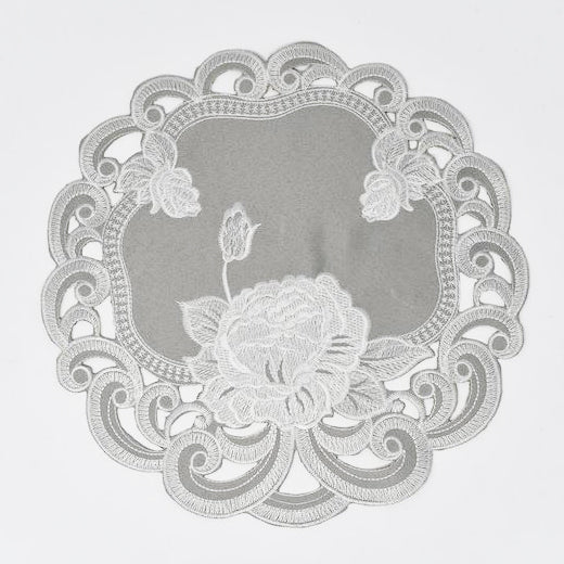 Slate Rose Doily