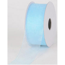 Light Blue Mono Edge Organza Ribbon