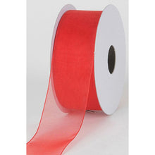 Red Mono Edge Organza Ribbon