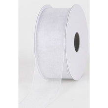 Silver Mono Edge Organza Ribbon