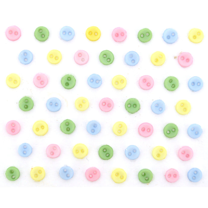 Dress It Up Buttons Micro Mini Round Pastel 9529