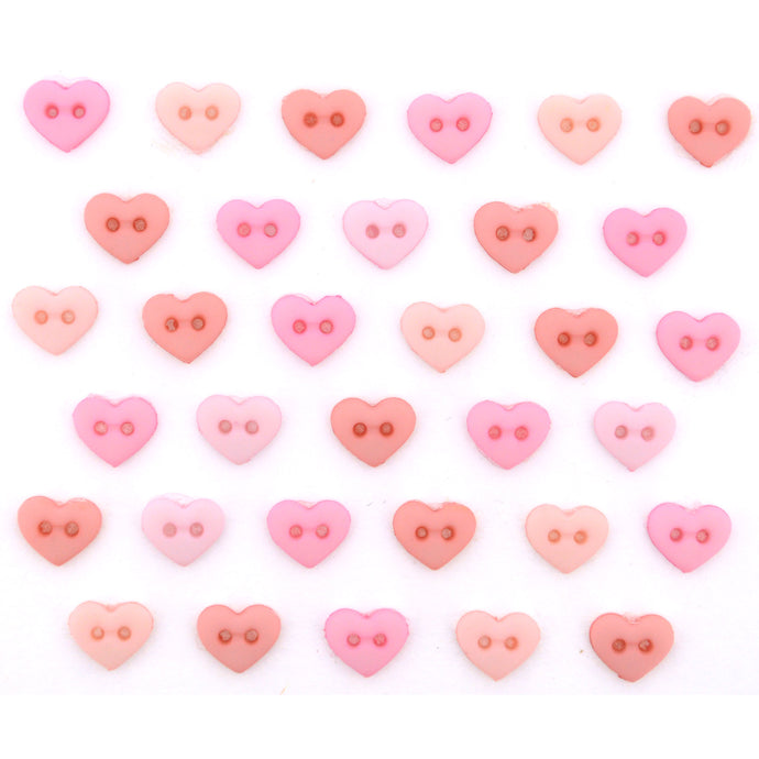 Mini heart buttons