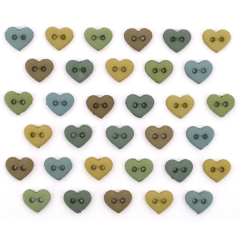 BUTTON MM HEARTS EARTHTONES