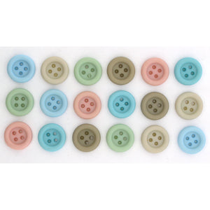 Favorite Findings Glitter Buttons - Clear Transparent 20/Pkg
