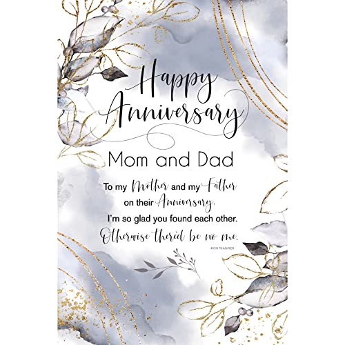 Happy Anniversary Mom and Dad Wood Plaque 9541