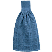 Federal Blue Solid Cotton Hanging Kitchen Towel 95824