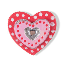 decorated wooden heart magnet