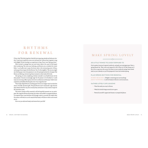 A Lovely Life
Savoring Simple Joys in Every Season Inside Sample "Rythms for Renewal" and "Make Spring Lovely"