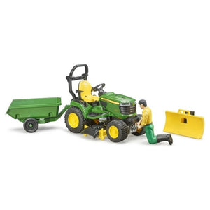 Bworld John Deere Lawn Tractor with Trailer and Figure 9824