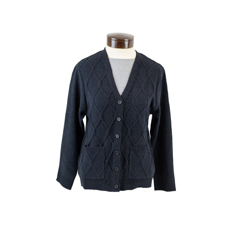 Ladies' Chenille Diamond Chain Cardigan 9915