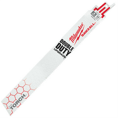 9 In. 10 Tpi Torch Thick Metal Cutting Sawzall Reciprocating Saw Blades - Pack Of