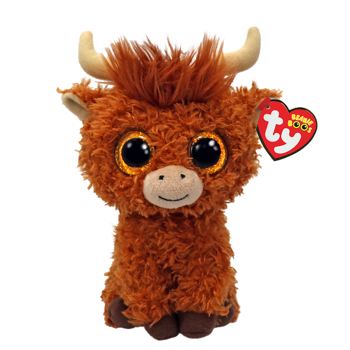 Alfie- Brown Highland Cow Beanie Boo 37372
