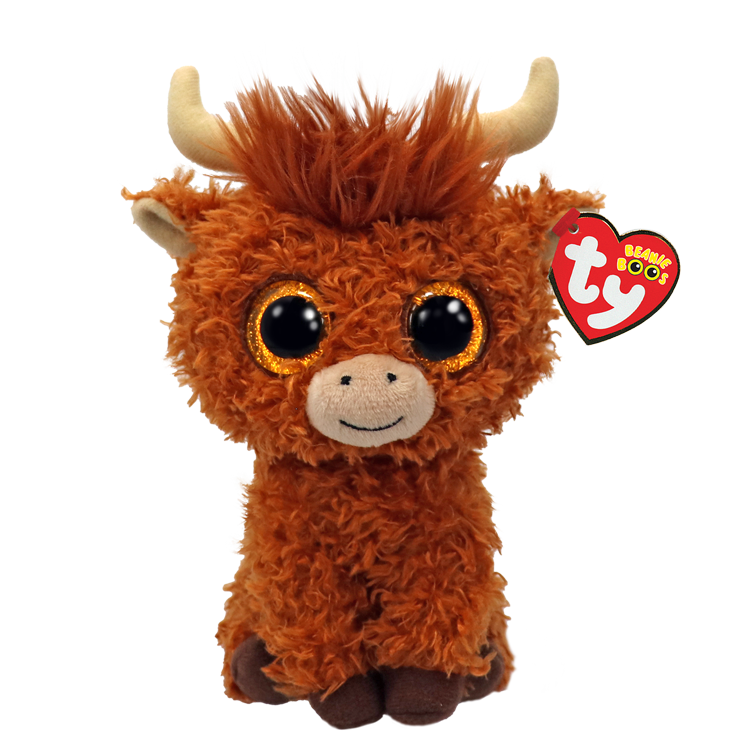 Alfie- Brown Highland Cow Beanie Boo 37372
