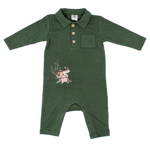 Boys' Chipmunk Knit Long-Sleeve Body Suit