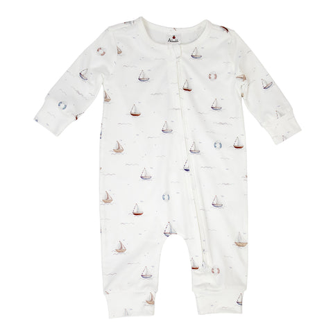 white, Boys' Long-Sleeve Knit Body Suit A111