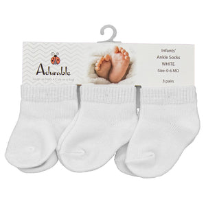 3-Pack Baby Ankle Socks A2002