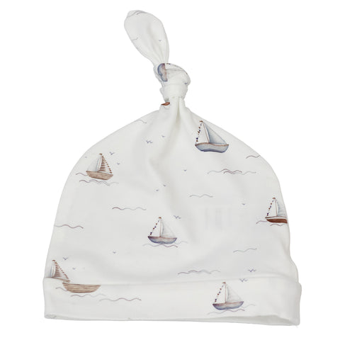 white, Baby Boys' Knit Hat with Knot A42