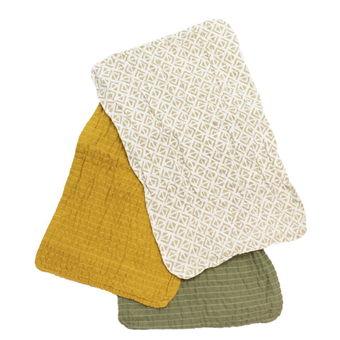 Crinkle Burp Cloth A422 olive