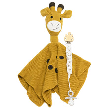 Security Blanket with Pacifier Clip A423 giraffe