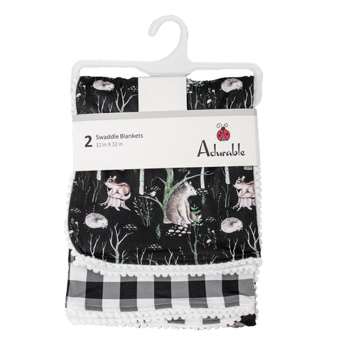 Forest Knit Pom Blanket Set A553