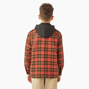 Red Boys' Flannel Shirt Jacket A85WV