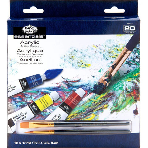 Royal & Langnickel 20-piece Essentials Acrylic Paints Set in package