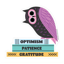 Optimism Patience Gratitude Vinyl Sticker