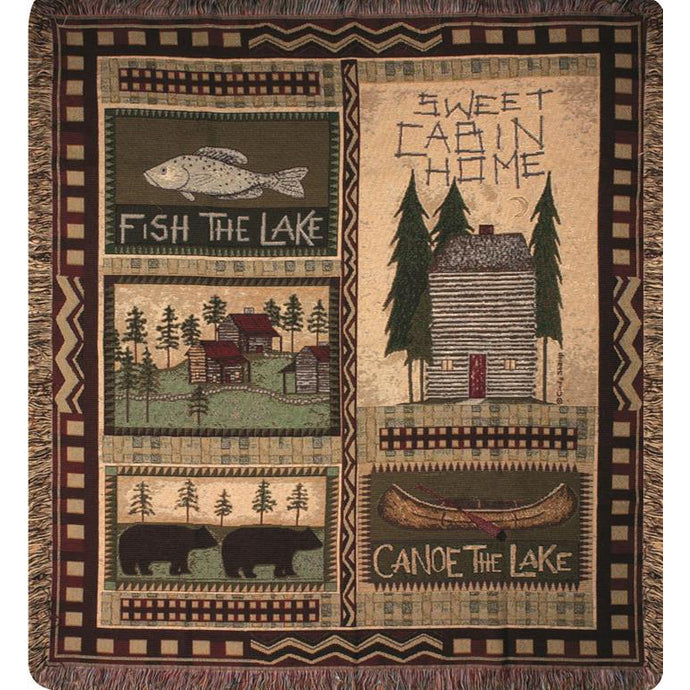 Big Bear Lodge Throw Blanket ATBBLD
