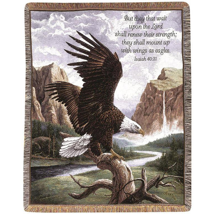 With Wings as Eagles Throw Blanket ATPFRV