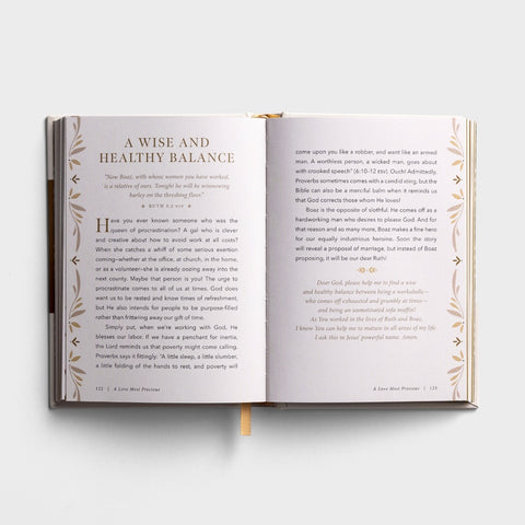 A Love Most Precious: 90 Devotions on the Book of Ruth J9330 sample devotional page