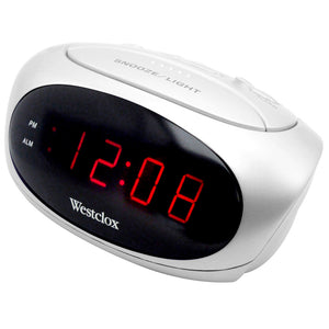 LED alarm clock white