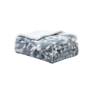 Gray Alaska sherpa blanket folded