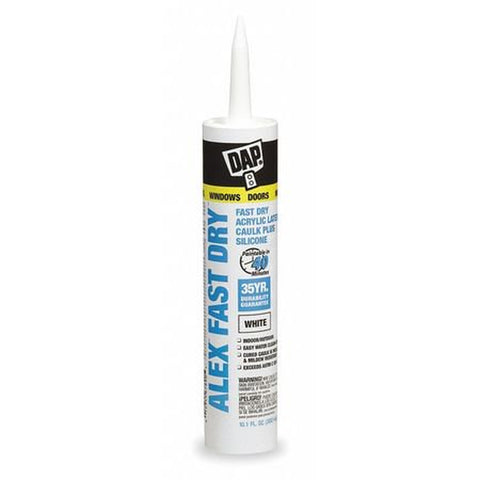 Alex Fast Dry 10.1 Oz White Acrylic Latex Silicone Caulk