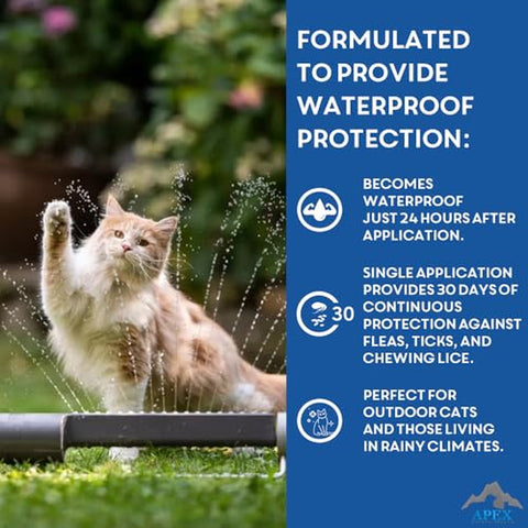 Apex Plus Flea Treatment for Cats, 1.5+ lbs � Cat Flea, Tick, Flea Eggs, Flea Larvae, and Chewing Lice Prevention for 30-Days � 3-Month Supply