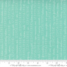 aqua Fresh Fig Favorites Collection Fig Tree and Co Cotton fabric 20414 numbers and words