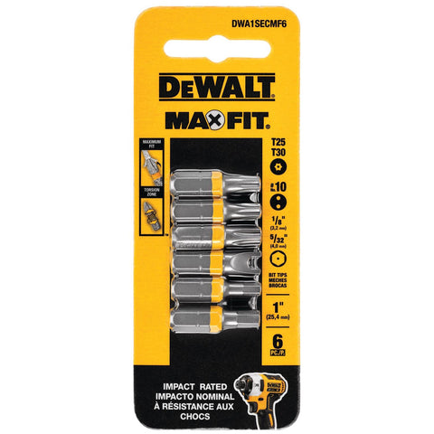 Assorted 1 in. L Security Bit Set Steel 6 Pk