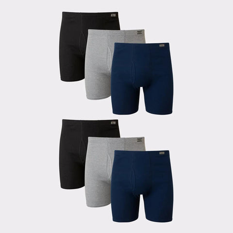 Men's Cotton Boxer Brief Underwear 6-Pack 7460P6