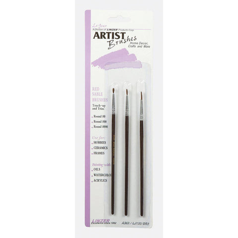 No. 000/00/0 Assorted Artist Paint Brush Set