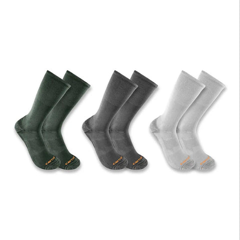 Midweight Cotton-Tencel Comfort Crew Sock 3-Pack SC8023