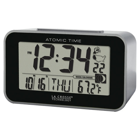 Atomic Alarm Clock with Temp and Moon Phase 617-1270