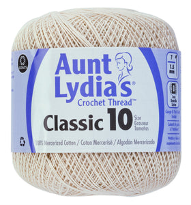 Cream crochet thread.
