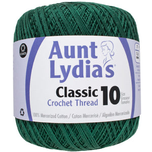Forest Green Aunt Lydia's crocheting thread.