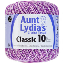 Shaded purple Aunt Lydia's crocheting thread.